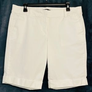 Ann Taylor White Bermuda Shorts